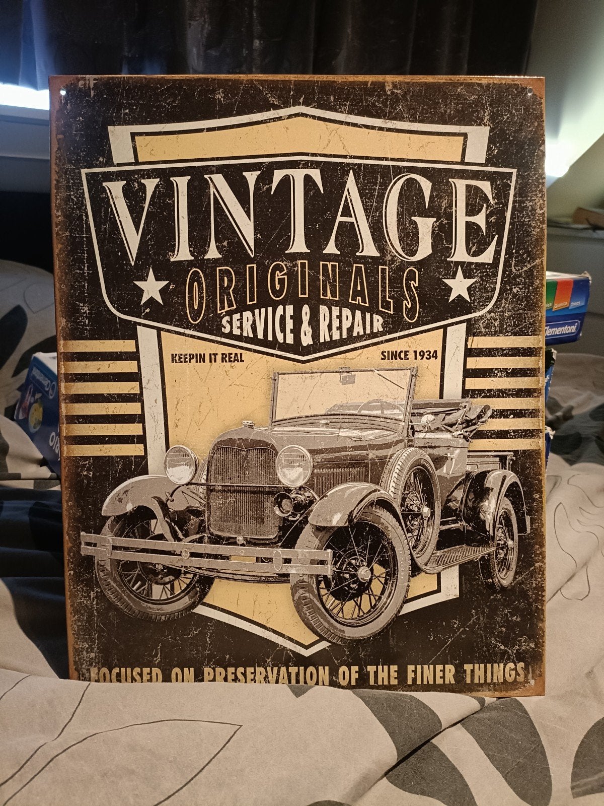 Vintage Metalen Bord, Ophalen