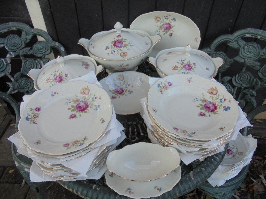 Koffie-, Thee- en Dinerservies Bareuther Romano bloemboeket, Ophalen of Verzenden