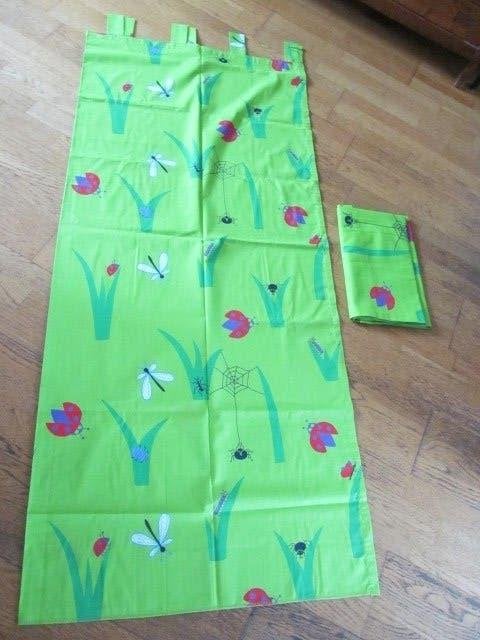 Vrolijke Ikea kinderkamer lusgordijnen voor raam of speelhut, Gordijnen of Lamellen, Groen, Wasbaar, Nieuw