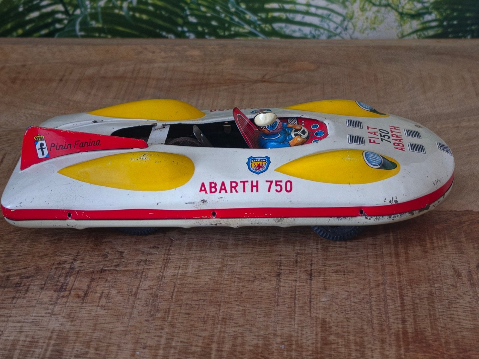 zeldzame Blikken Speelgoedauto Fiat 750 Abarth Pinin Farina, Antiek en Kunst, Ophalen of Verzenden