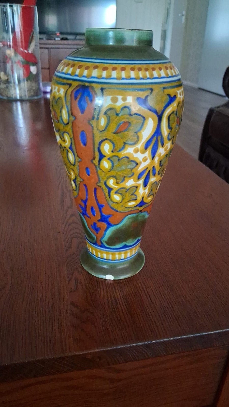 Prachtige antieke vaas, Gouda Holland rhodian, Antiek en Kunst, Ophalen of Verzenden