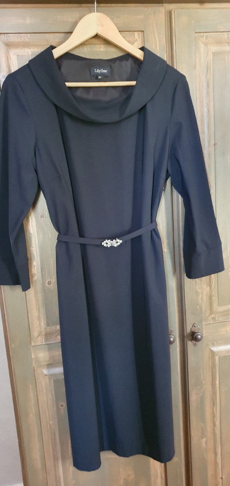 lilytime jurk donkerblauw, Kleding | Dames, Blauw, Maat 42/44 (L), Ophalen of Verzenden, Zo goed als nieuw