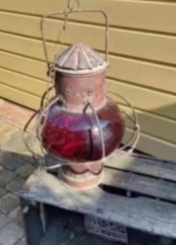 Antieke scheepslamp, Ophalen, Gebruikt, Gebruiksvoorwerp