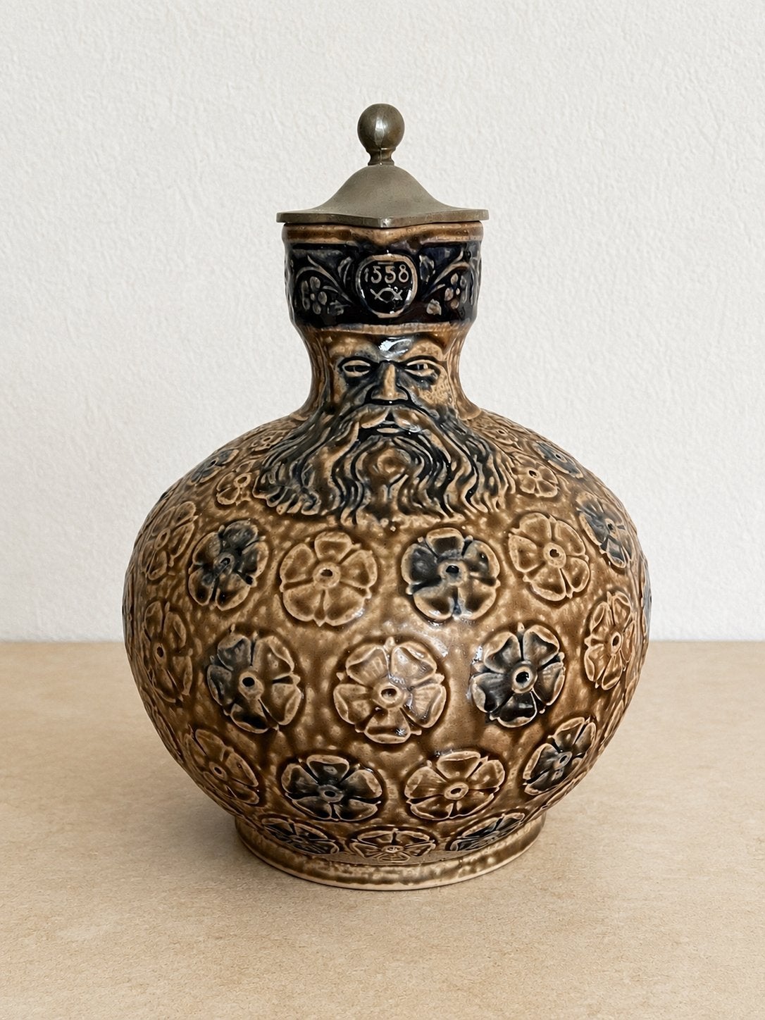 Vintage baardmankruik Reinhold Merkelbach Duitsland 20e eeuw, Antiek en Kunst, Ophalen of Verzenden