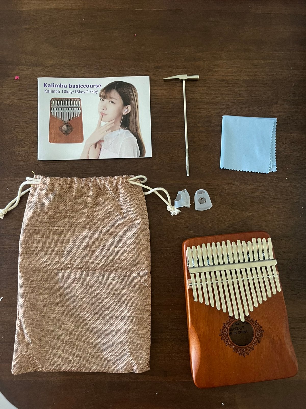 Kalimba vingerpiano 17 toetsen mahonie, Ophalen of Verzenden, Zo goed als nieuw, Melodische percussie
