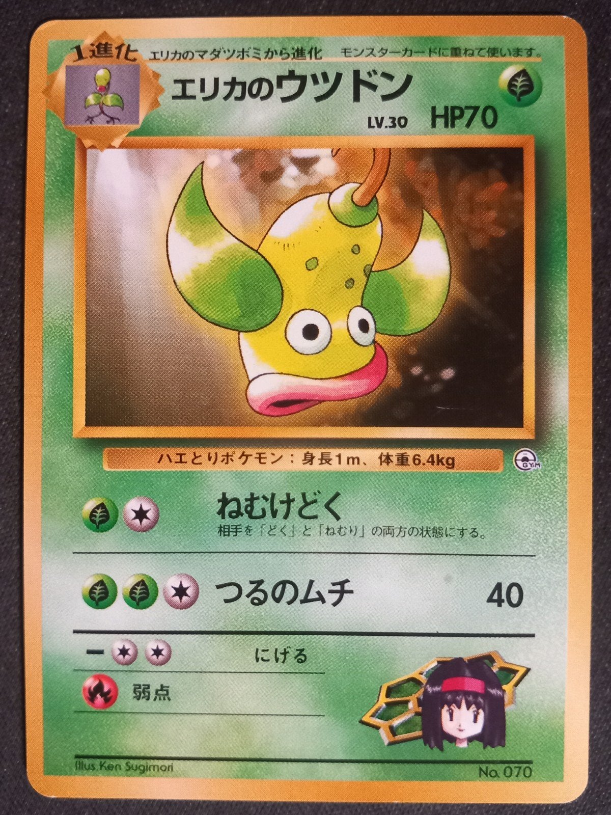 Erika's Weepinbell Tamamushi City Gym Vintage Japans Good, Ophalen of Verzenden, Gebruikt, Losse kaart
