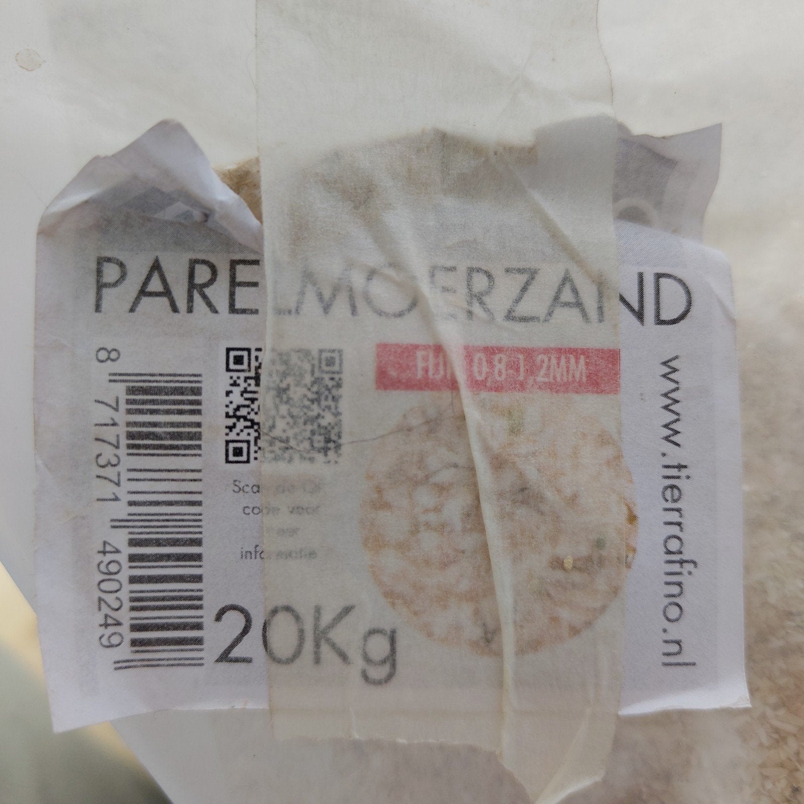 Tierrafino fijn parelmoerzand 0,8 - 1,2 mm (10 kg), Ophalen, Nieuw