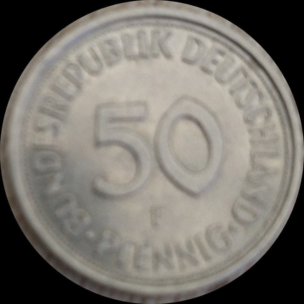 50 Pfennig, Ophalen of Verzenden, Duitsland, Losse munt