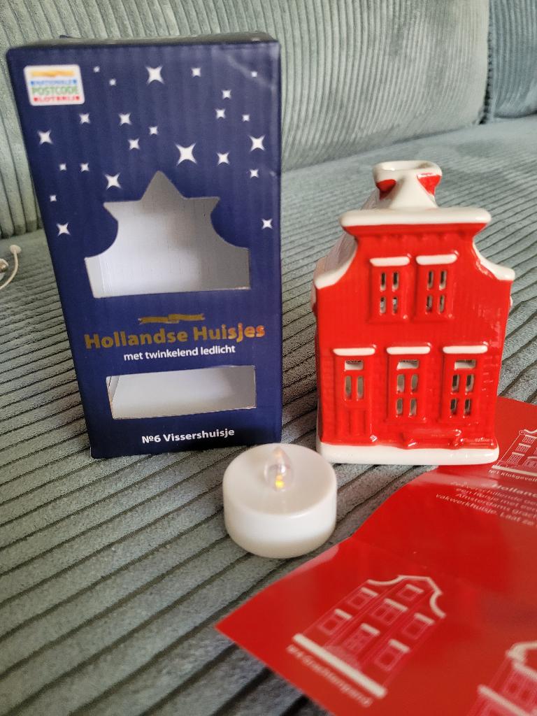 1 Postcode loterij huisje, Vissershuisje nr 6 met lichtje, Ophalen of Verzenden, Nieuw