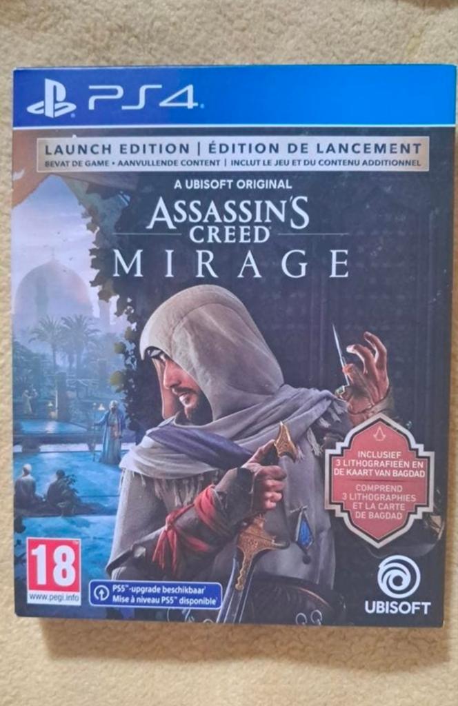 Assassins Creed Mirage PS4, Spelcomputers en Games, Games | Sony PlayStation 4, Vanaf 18 jaar, 1 speler, Eén computer, Zo goed als nieuw