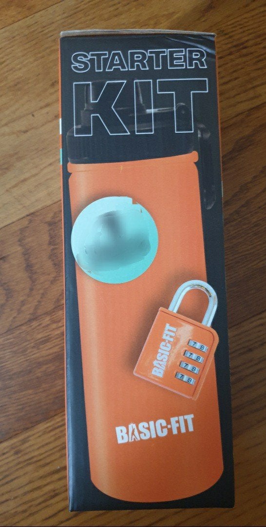 2 weken Basic-Fit lidmaatschap + slot + fles, Ophalen, Nieuw