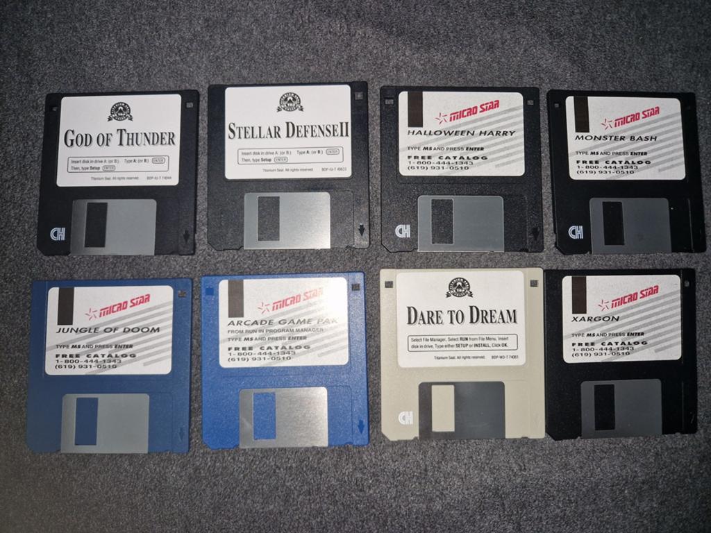 8 floppydisks, oa Dare to Dream, Stella Defense II, Xargon, Avontuur en Actie, 1 speler, Eén computer, Ophalen of Verzenden