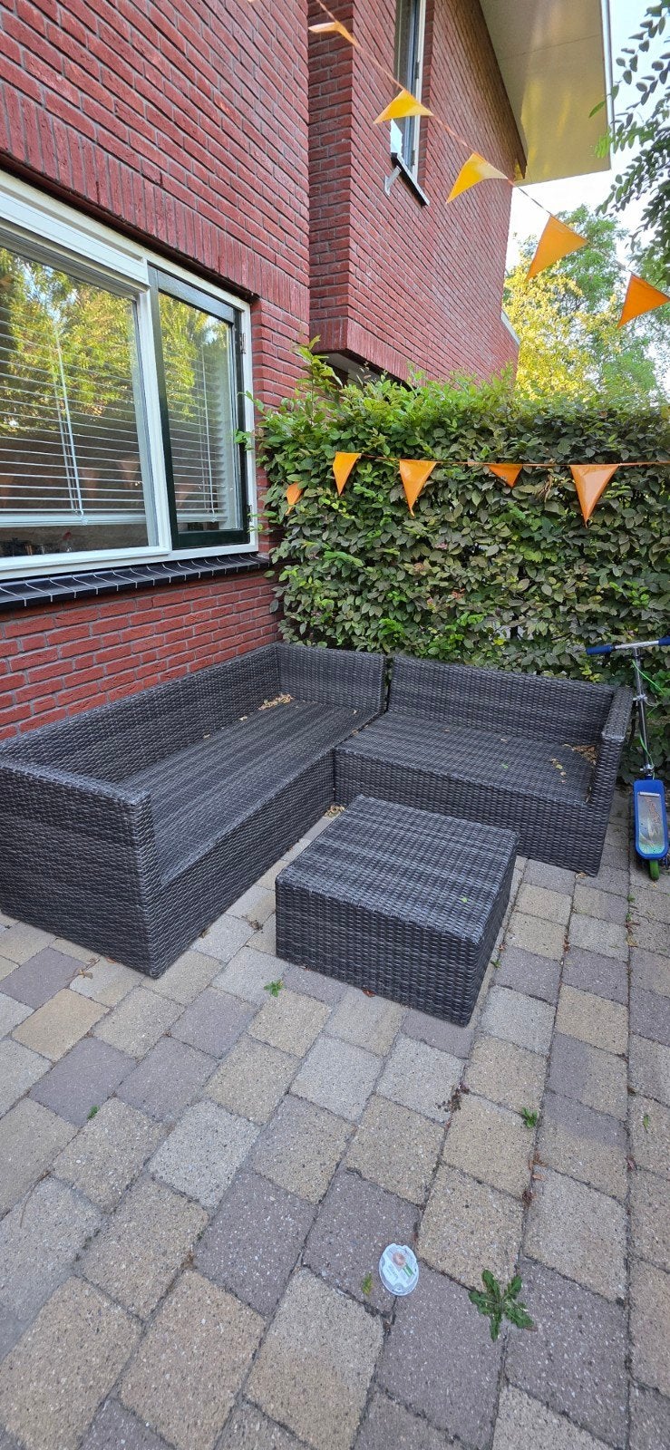 Tuin hoekbank met gebruikte kussens, Ophalen, Gebruikt, Bank, Loungeset