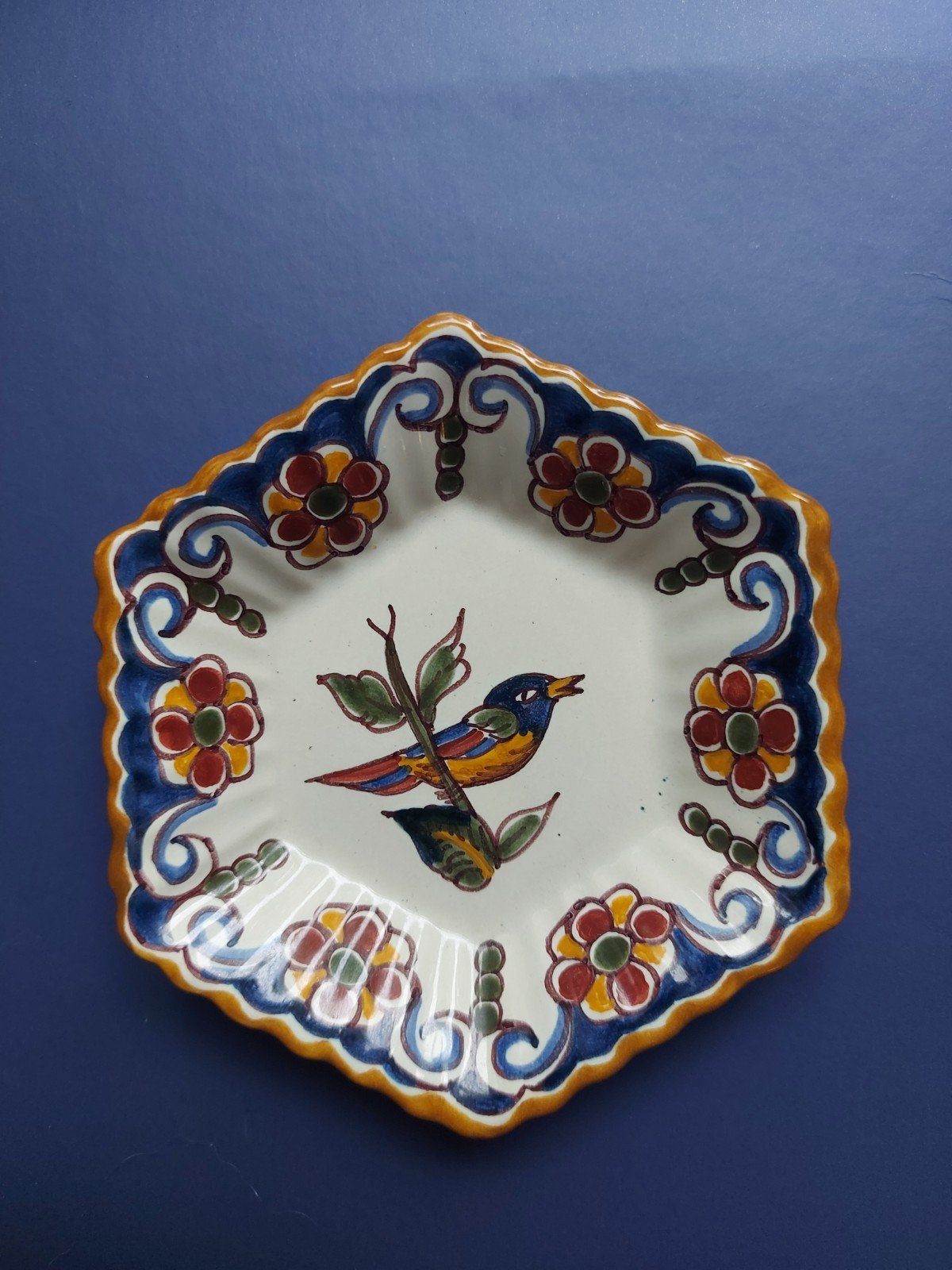 Makkum Keramiek Wandbordje met Vogeldecoratie, Ophalen of Verzenden