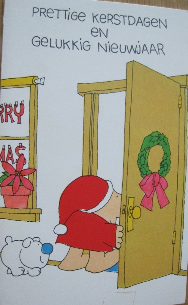 drie kerstkaarten met cartoon figuur Ziggy, Verzamelen, Verzenden, 1980 tot heden, Gelopen, Overige thema's