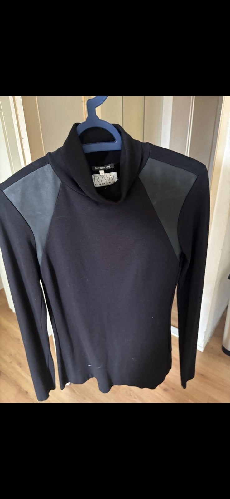 G-Star RAW Ultimate Stretch Black Cowl Neck, Kleding | Dames, Ophalen of Verzenden, Zo goed als nieuw, Maat 38/40 (M), Zwart