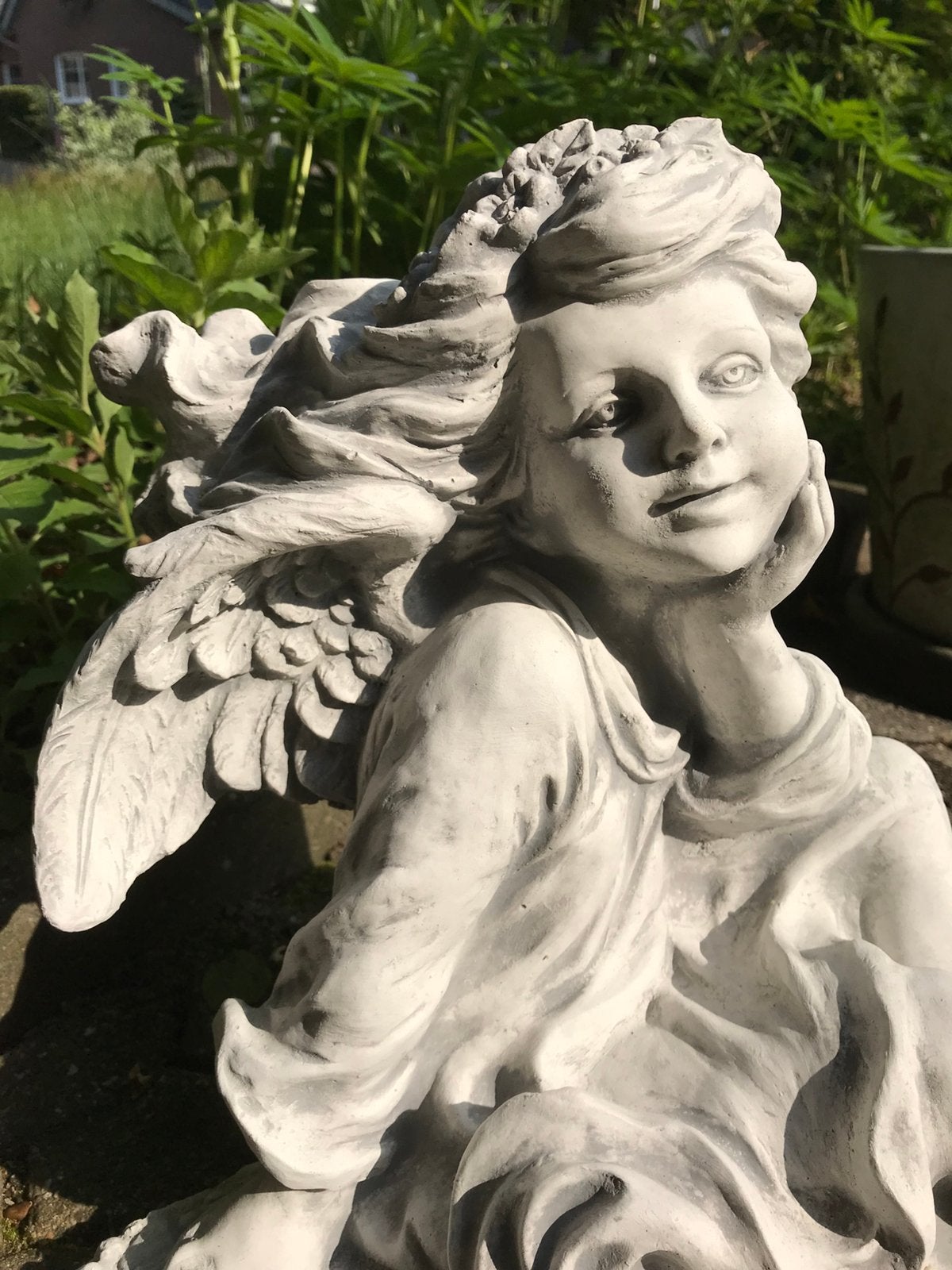 ‼️Engel 18kg 33cm Rachel meisje engel fee elf stenen beeldje, Tuin en Terras, Tuinbeelden, Ophalen, Nieuw, Beton, Engelenbeeld
