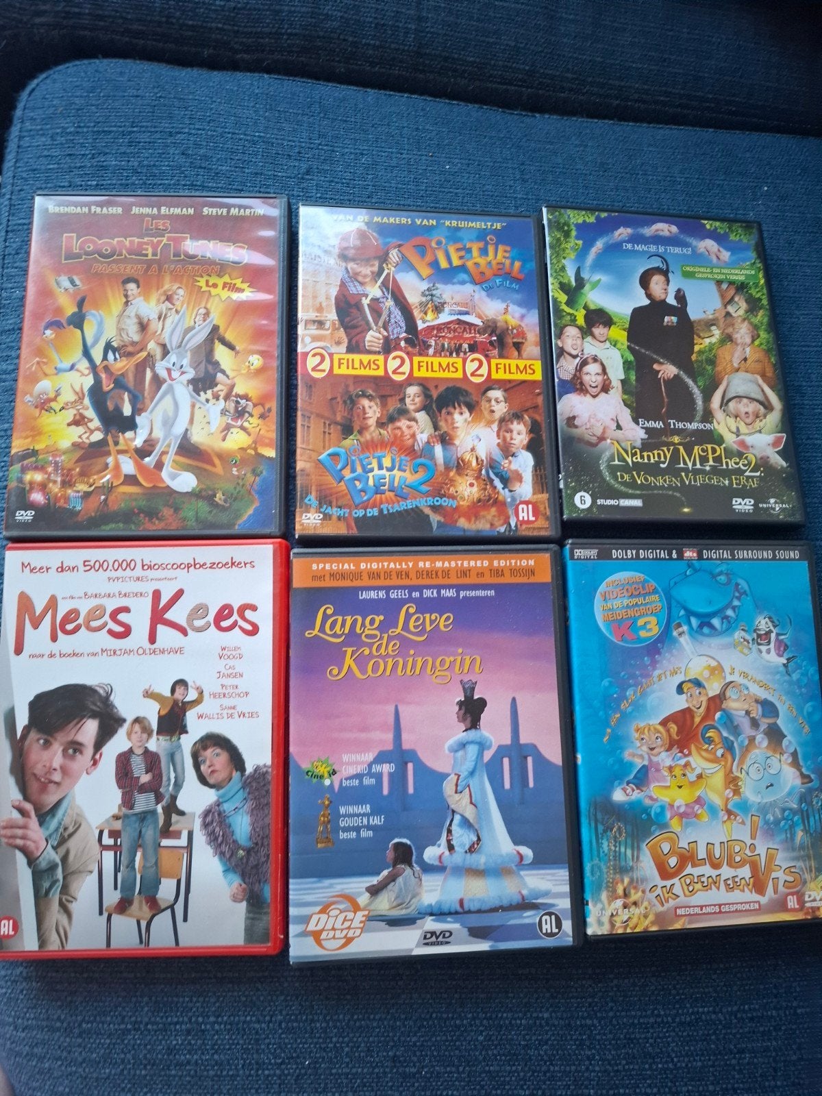 Diverse DVD's: Looney Tunes, Pietje Bell Nanny McPhee en mee, Gebruikt, Animatie, Alle leeftijden, Ophalen of Verzenden