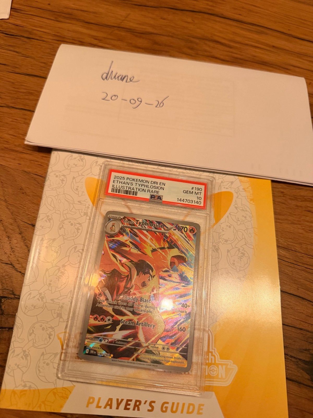 Pokémon Ethan's Typhlosion Illustratie Zeldzaam PSA 10, Ophalen of Verzenden, Nieuw, Losse kaart