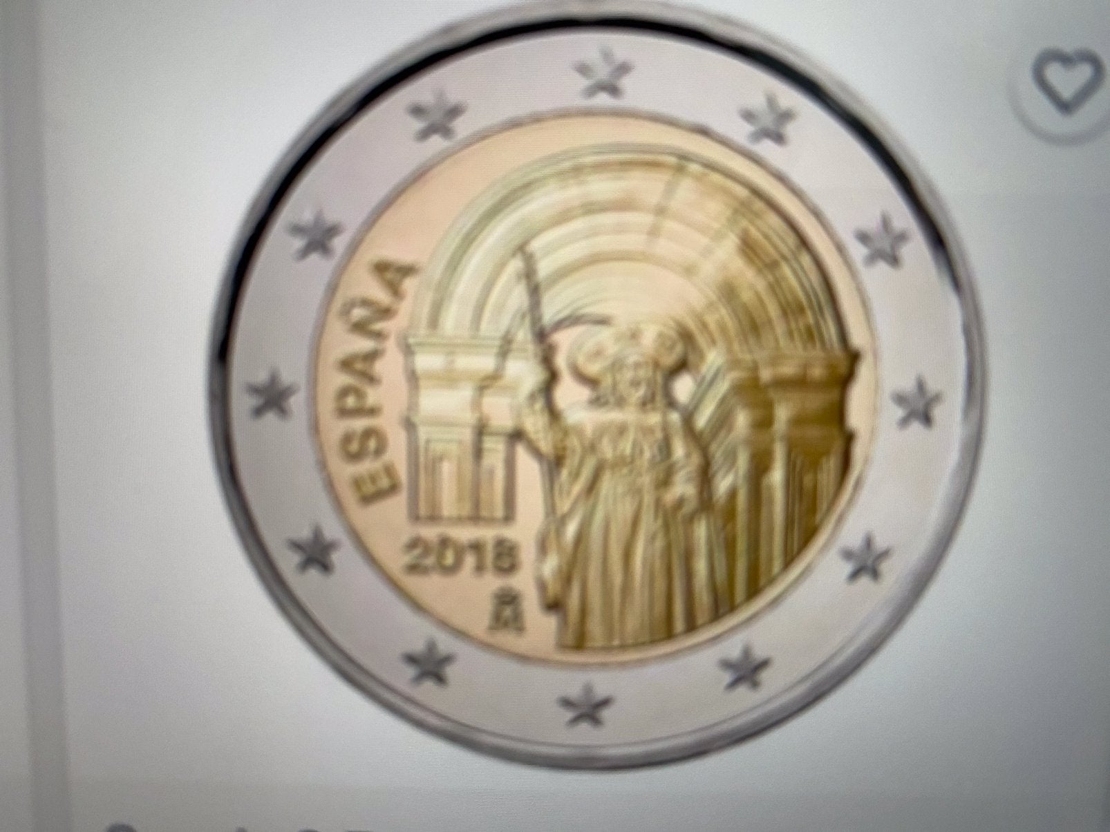 SPECIALE 2 EUROMUNT SPANJE COMPOSTELLA UNC., Postzegels en Munten, Munten | Europa | Euromunten, Ophalen of Verzenden, Spanje