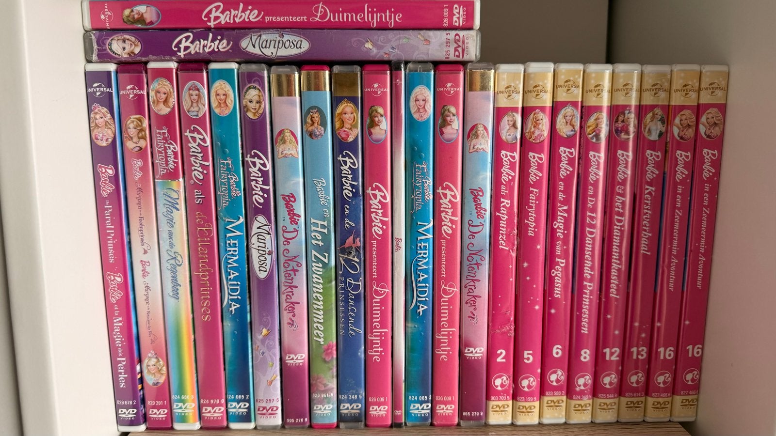 Grote Barbie DVD collectie - 24 films, Ophalen, Gebruikt, Animatie, Verzamelbox