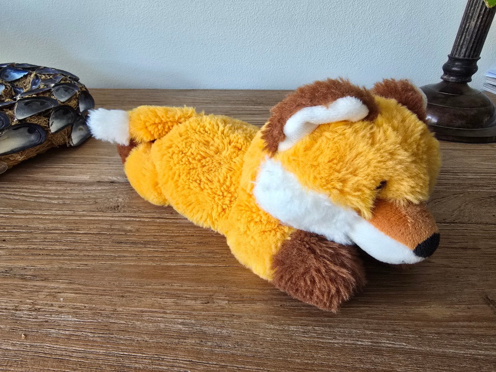 Warmies Vos Knuffel - Warmtekussen 28 cm, Oranje, Gebruikt, Overige merken, Ophalen of Verzenden