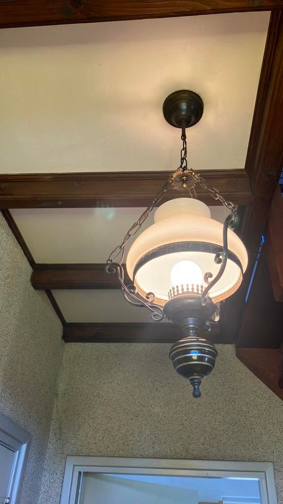 Antieke hanglamp, Ophalen of Verzenden