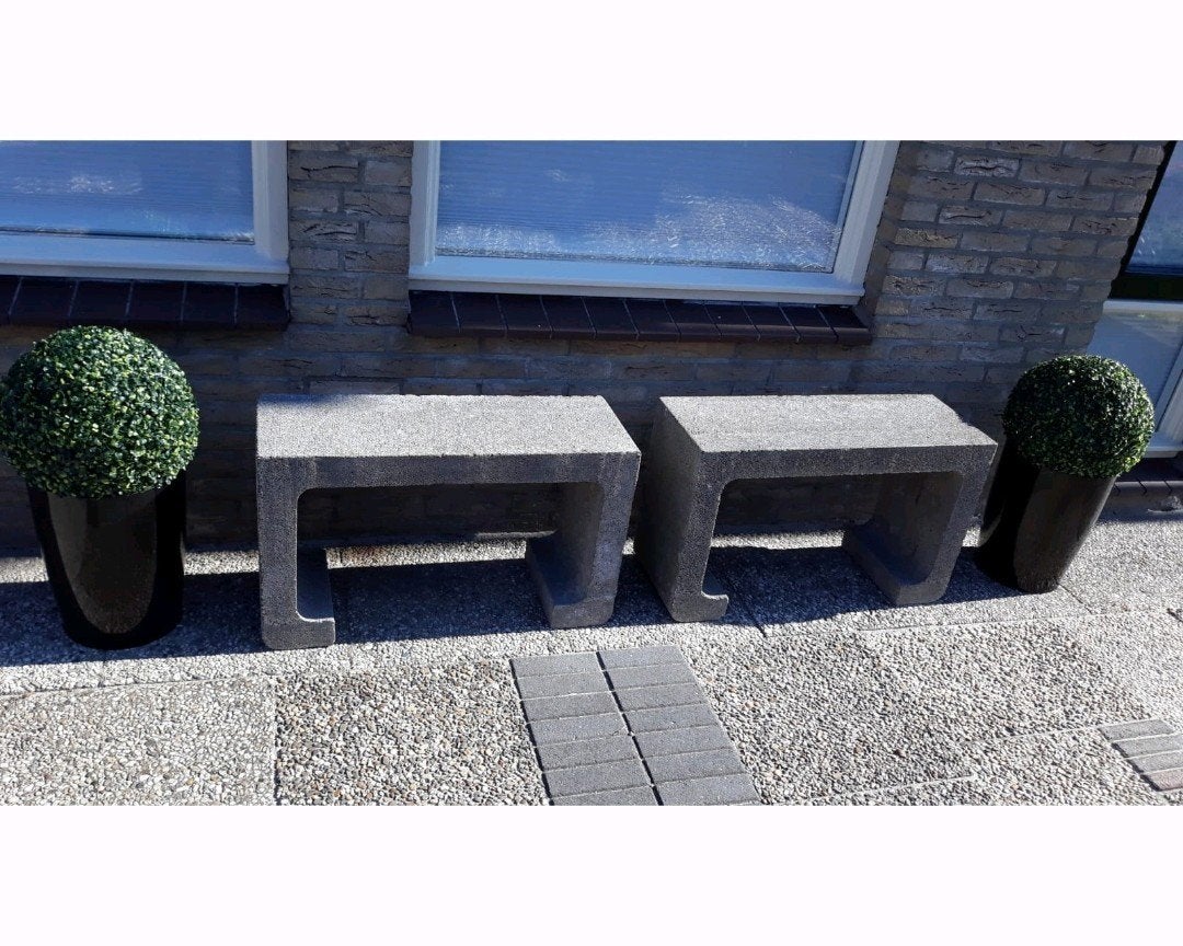 Winterharde betonnen bankjes (80x48x30 cm), Ophalen, Gebruikt, Overige materialen