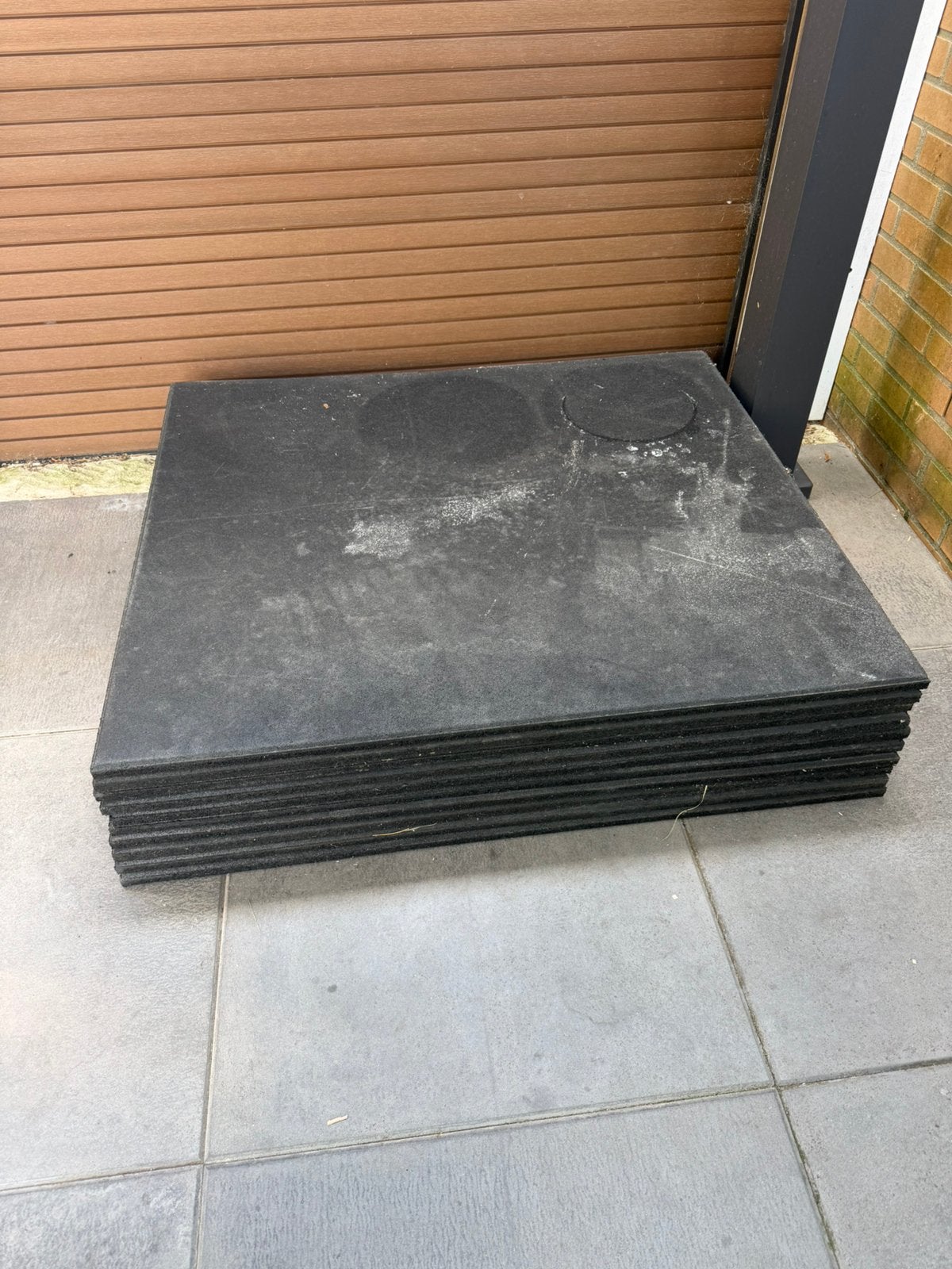 Fitness tegel/ Terrastegels / rubberen tegels matten, Ophalen, Gebruikt, Tapijt