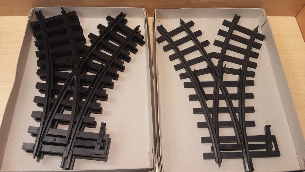 Lehmann (dus LGB) wissels geheel zwart kunststof+handverstel, Gebruikt, Gelijkstroom of Wisselstroom, Rails, Ophalen of Verzenden
