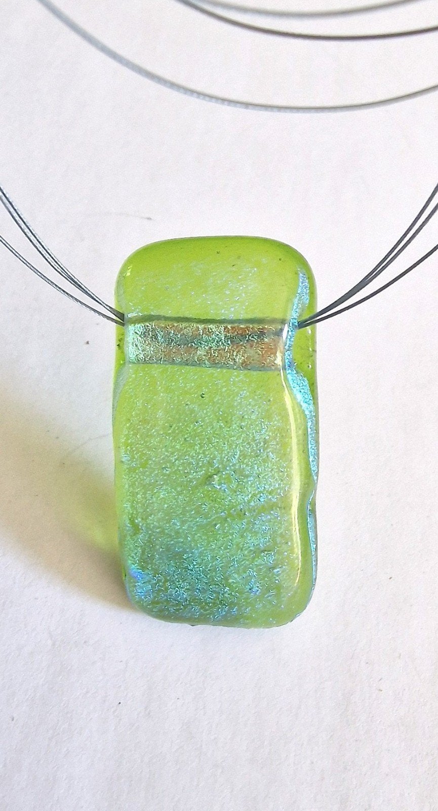ketting met prachtige hanger glas, Ophalen of Verzenden, Zo goed als nieuw, Overige materialen