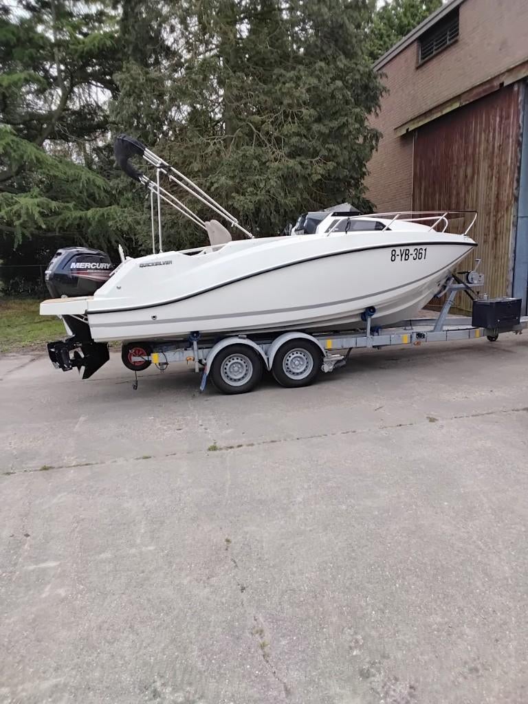 Boot met trailer, Zo goed als nieuw, Quicksilver, Ophalen, 70 pk of meer