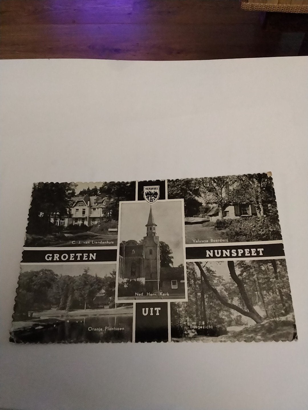 Oude ansichtkaart Groeten uit Nunspeet 1963, Ophalen of Verzenden, 1960 tot 1980, Gelderland