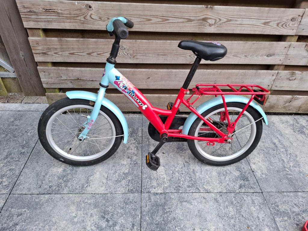 Te koop kinderfiets 16 inch, Ophalen, Terugtraprem, Loekie, 16 tot 20 inch