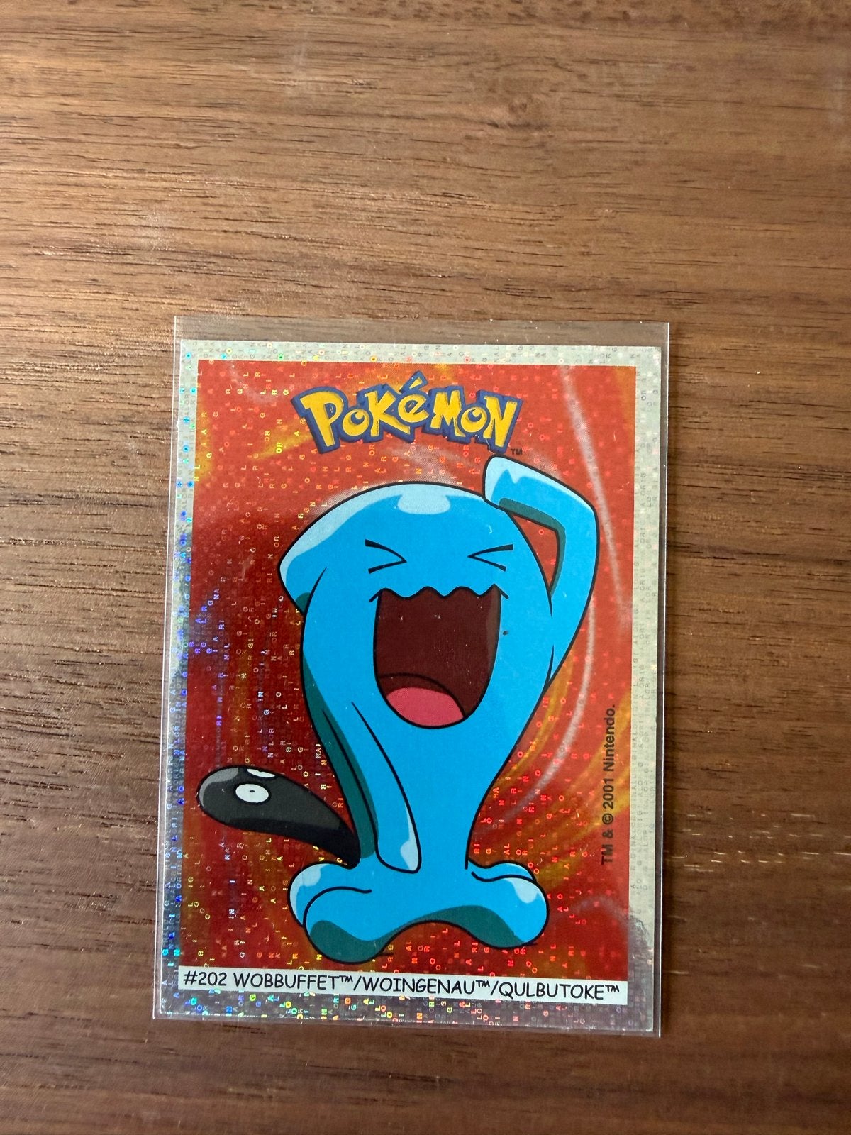 Pokémon Wobbuffet Boomer Super Bubble Gum Kaart 2001, Ophalen of Verzenden, Gebruikt, Losse kaart, Foil