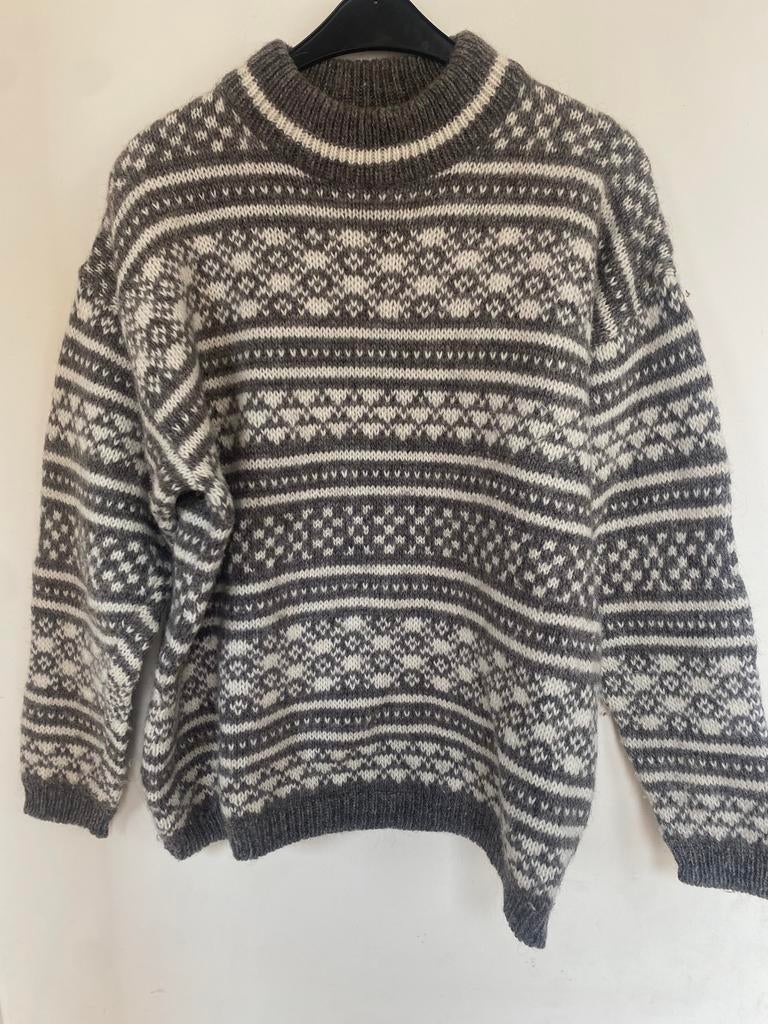 Vintage Alba Noorse Trui - 100% Wol - Maat L, Verzenden, Zo goed als nieuw, Maat 42/44 (L), Grijs