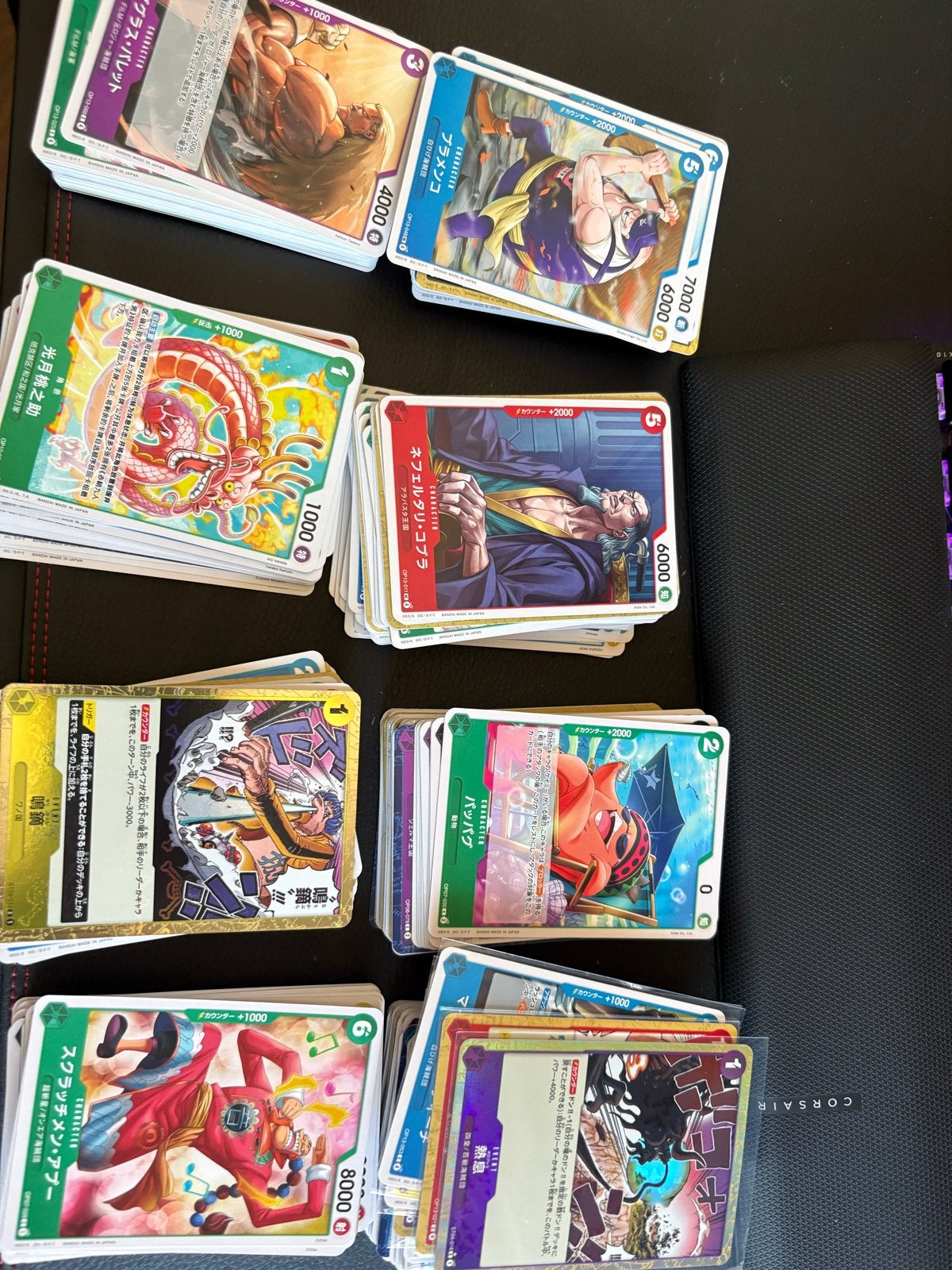 280+ Japanse One Piece Bulk Common/Uncommon met Holo's, Ophalen of Verzenden, Gebruikt, Meerdere kaarten, Foil