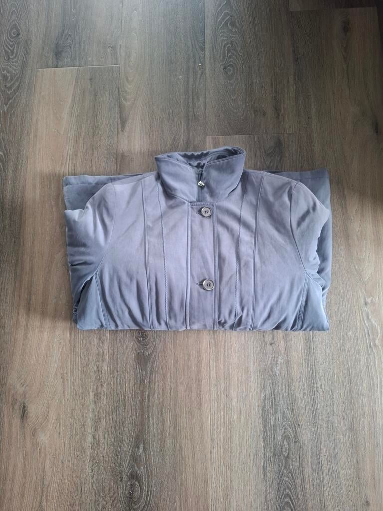 Lebek winterjas Grijs - Blauw, Blauw, Maat 42/44 (L), Ophalen of Verzenden, Zo goed als nieuw