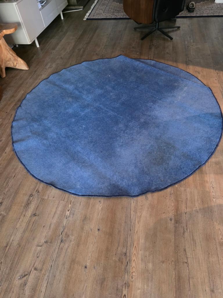 Rond kleed blauw (1.95 meter doorsnede), Ophalen, Blauw, Rond, 200 cm of meer