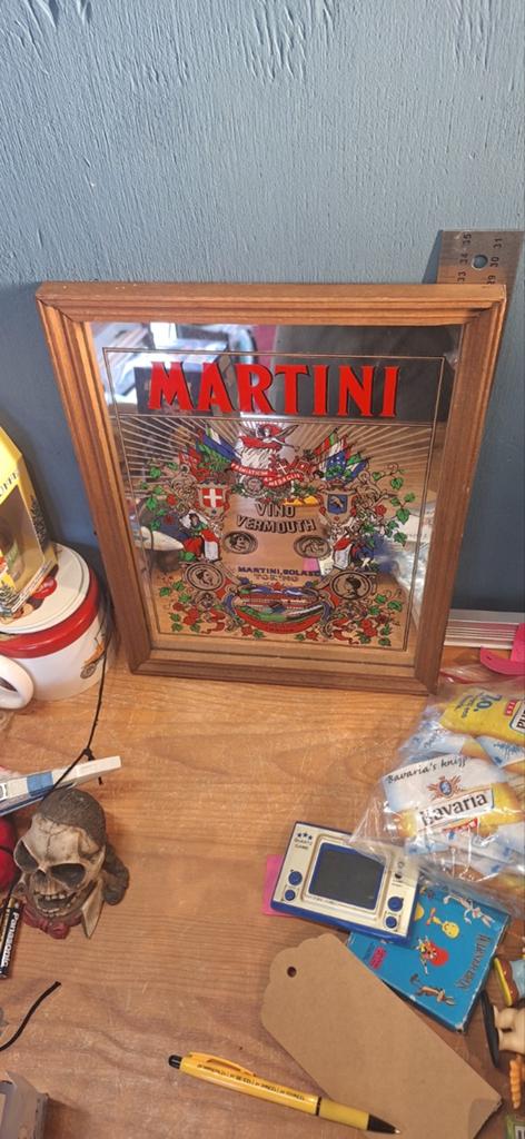 Martini reclame spiegel (3725), Reclamebord, ., Ophalen of Verzenden, Zo goed als nieuw