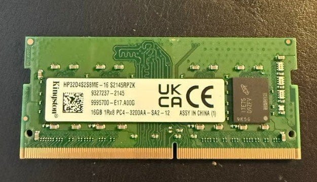 Kingston 16GB DDR4 3200 MHz RAM module voor laptop, Computers en Software, Gebruikt, DDR4, Ophalen of Verzenden, Laptop