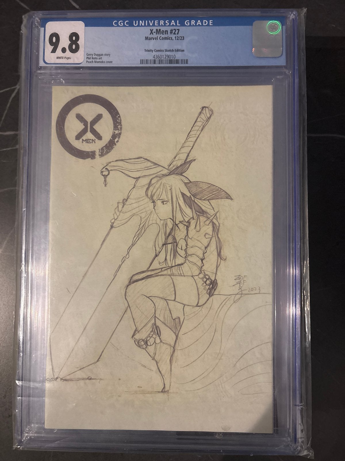 X-Men #27 CGC 9.8 Trinity Comics Sketch Edition Peach Momoko, Boeken, Eén comic, Ophalen, Zo goed als nieuw, Amerika