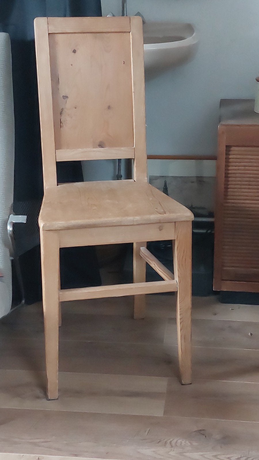 Mooie eenvoudige grenen stoel, Ophalen, Gebruikt, Eenvoudig, Tijdloos, Bruin