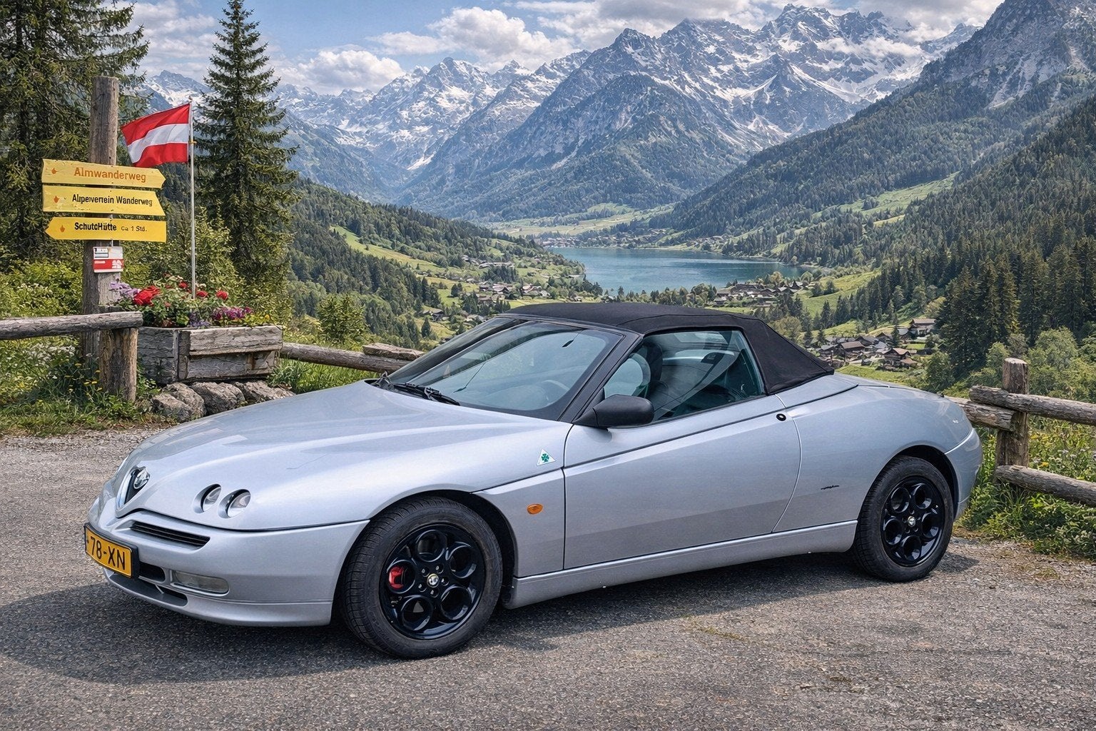 Alfa Romeo Spider 2.0 Twin Spark 16V 1999 Grijsmet. topstaat, Voorwielaandrijving, 1345 kg, Zwart, 4 cilinders