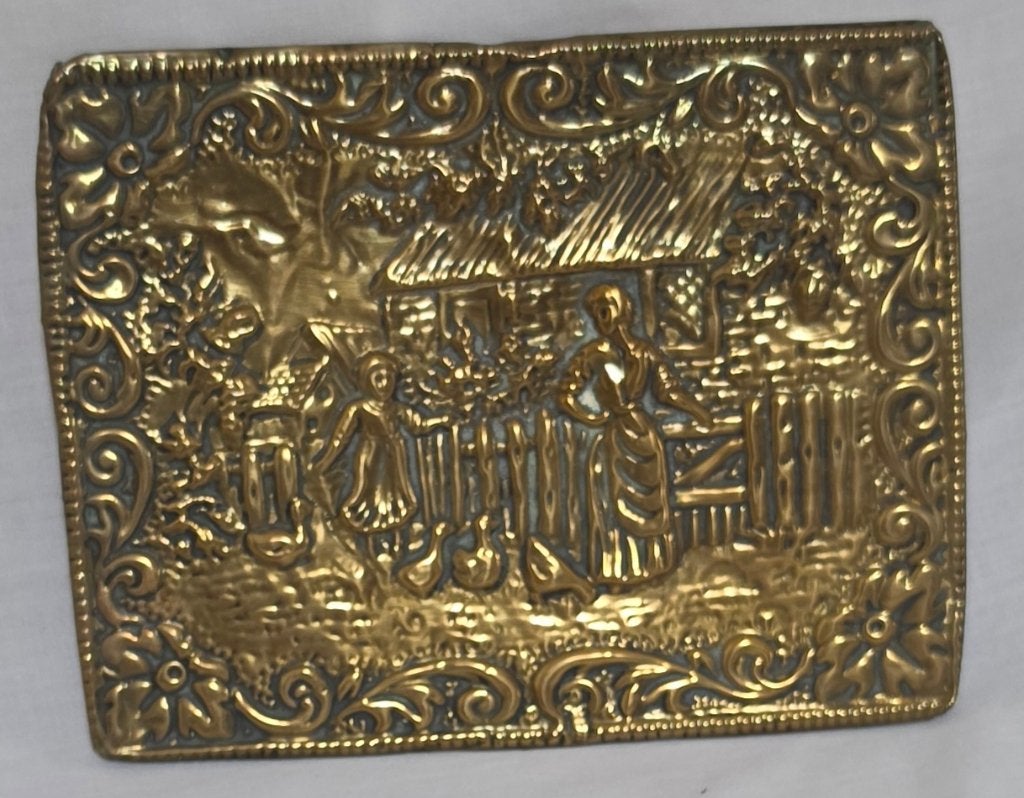 koper gravure, Antiek en Kunst, Ophalen, Dagelijks leven, 1900 - 1949, 17 cm