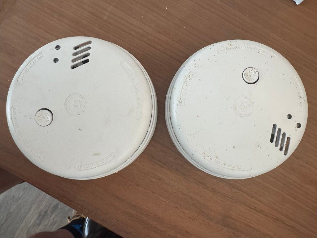 Rook/hitte melder 2 stuks, Ophalen, Gebruikt, Detector, Sensor of Melder, Rook