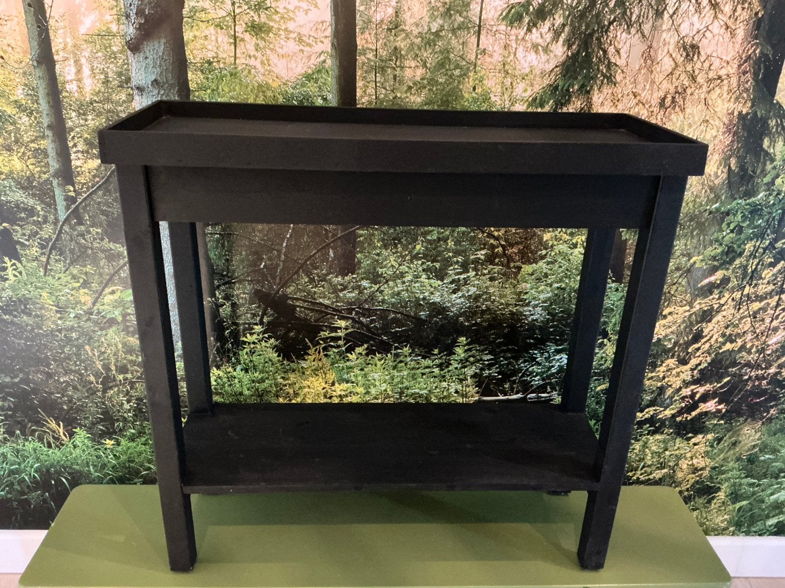 Zwarte sidetable / plantentafel / bijzettafel, Ophalen, Gebruikt