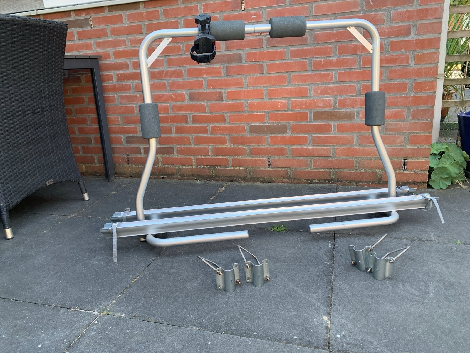Fietsendrager voor  op dissel caravan of vouwwagen, Ophalen of Verzenden, Gebruikt