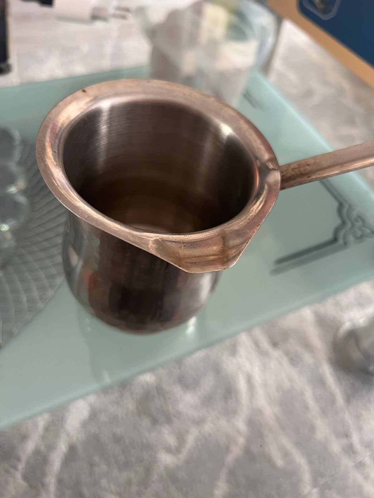 Roestvrijstalen melkopschuimer / sauspan, Zilver, Ophalen of Verzenden, Metaal, Overige typen