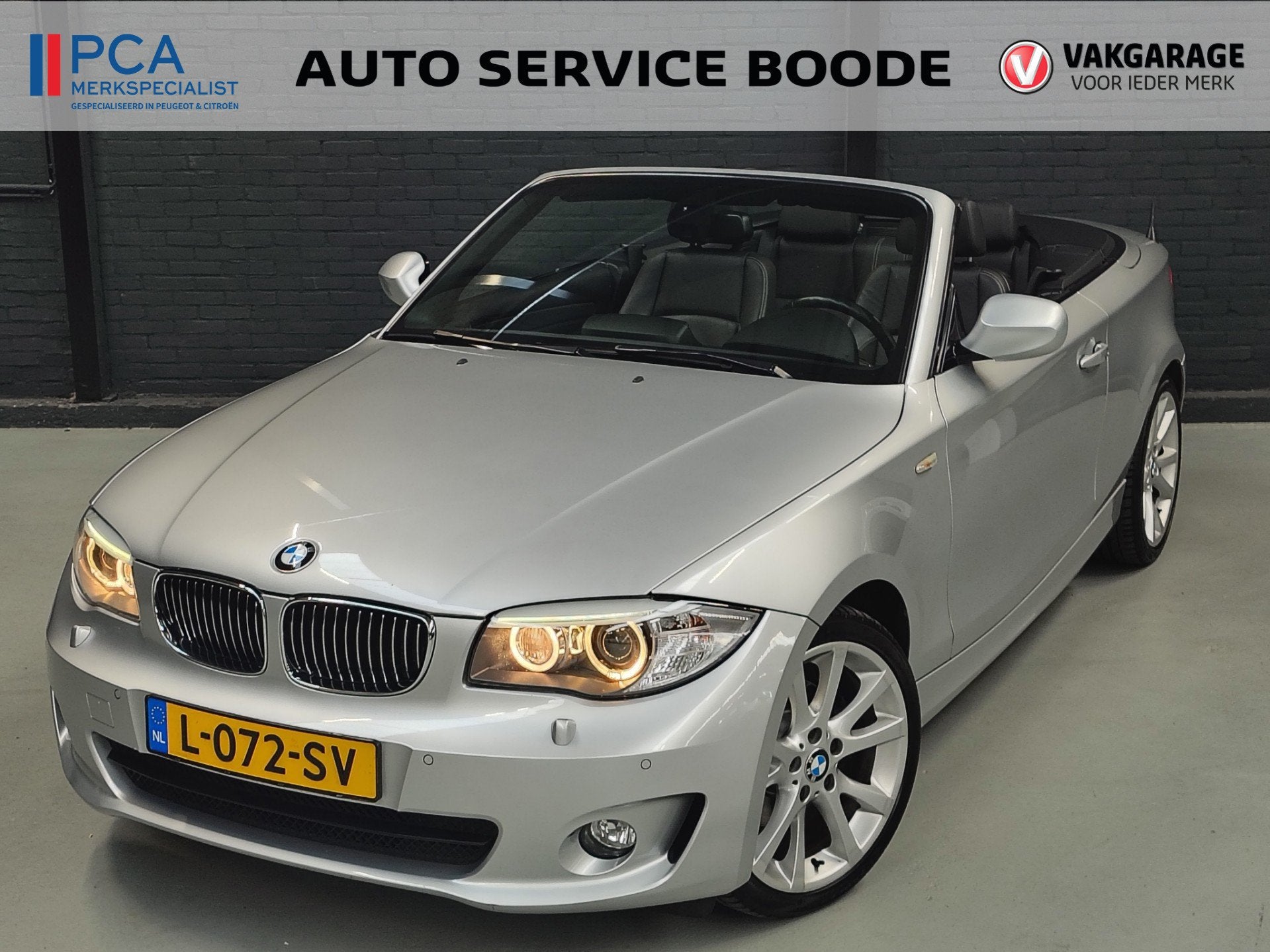 BMW 1-serie Cabrio 125i (218 pk) High Executive automaat - l, Auto's, Euro 5, Achterwielaandrijving, Gebruikt, Zwart